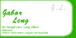 gabor leng business card